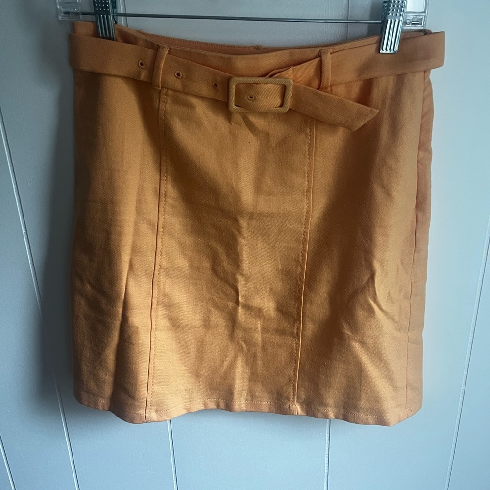 LOFT Orange Mini Skirt Chic and Vibrant
